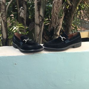 Donald J. Pliner suede loafers. Made in Italy.